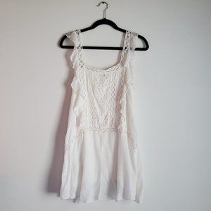 Free People Priscilla Dress Womens Size m White  Lace Festival Feminine